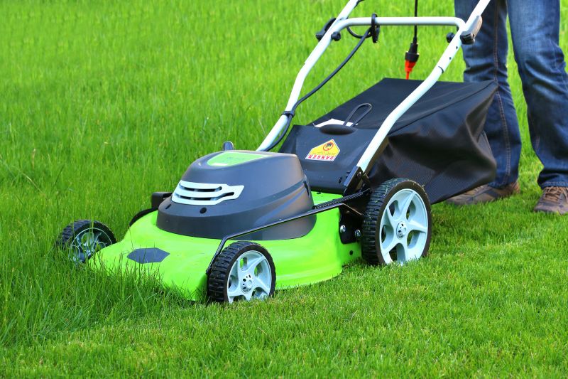 Lawn Mowing Equipment in Use